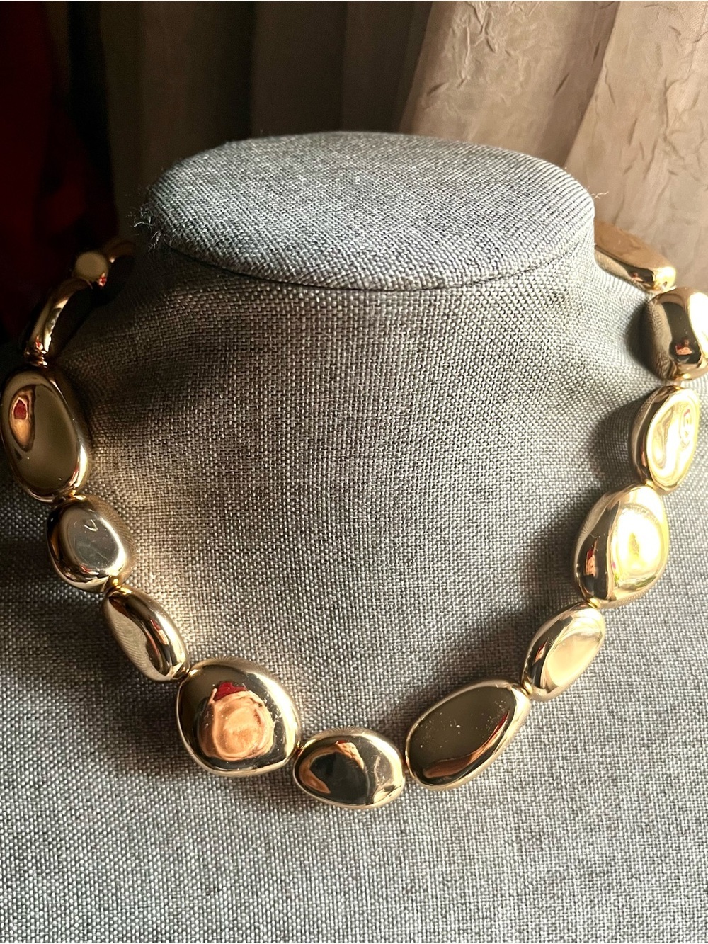 International Cincepts Gold Pebble Link Necklace